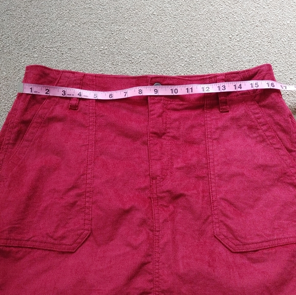 Old Navy red corduroy mini skirt - Picture 7 of 8